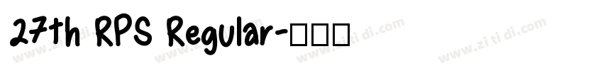 27th RPS Regular字体转换